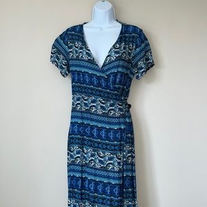 Short sleeve wrap maxi dress swimsuit coverup